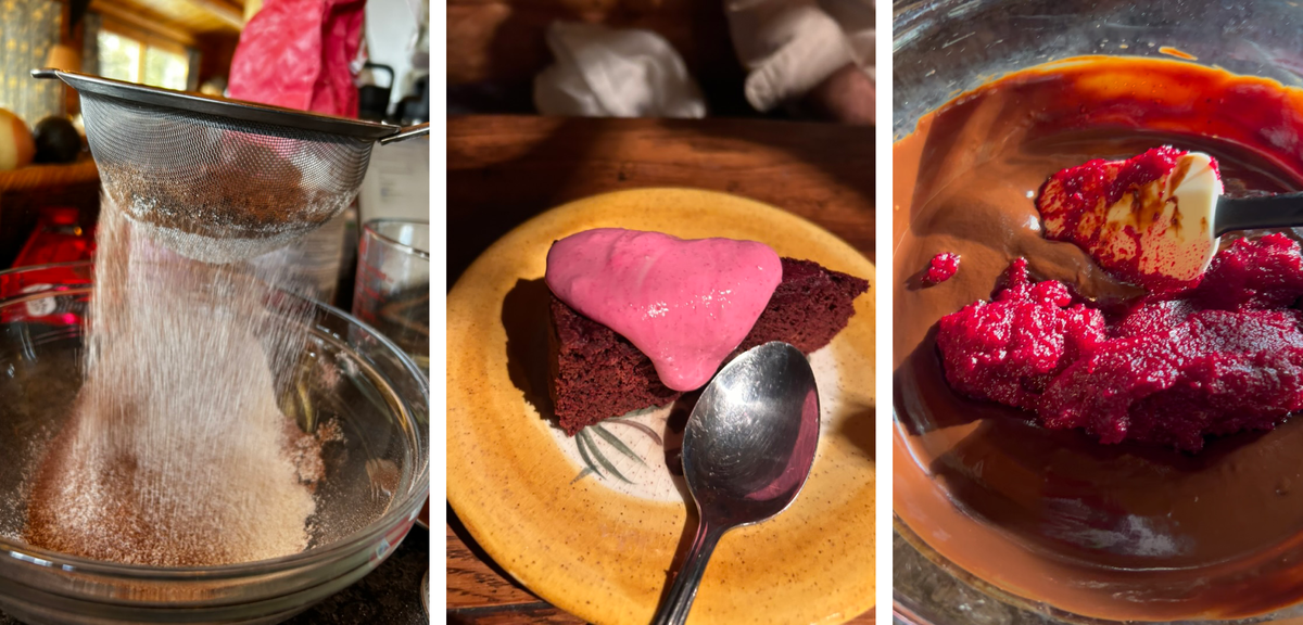Beet Chocolate Cake with Whipped Beet & Mandarin Mascarpone