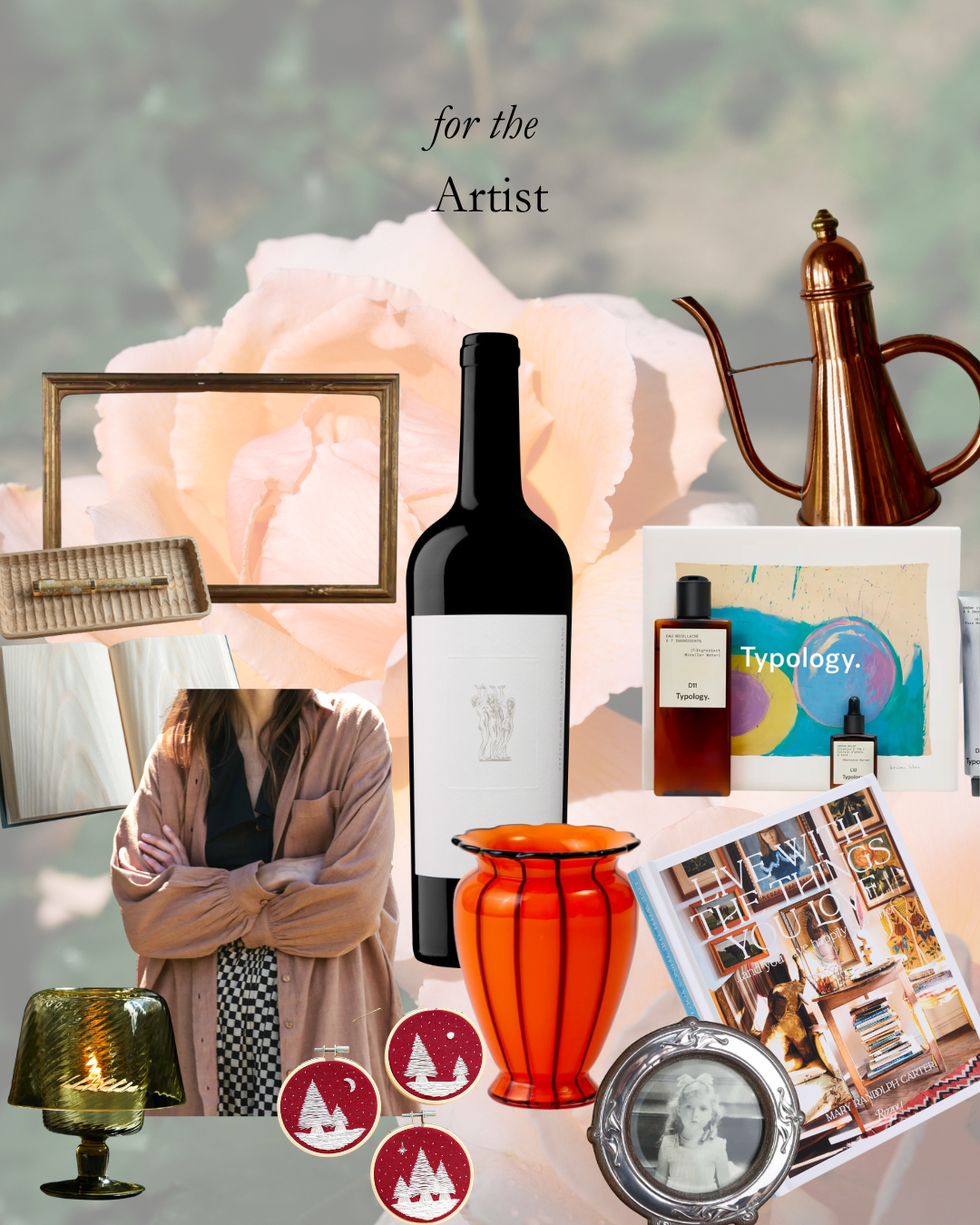 A collage of gifts curated for the artists in your life. 