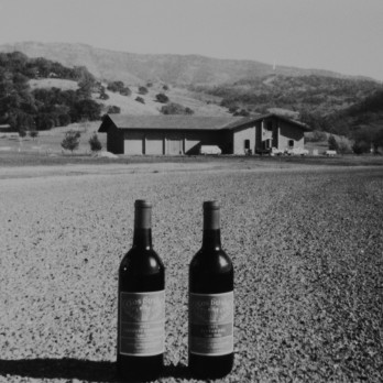 Clos du Val - Une Histoire D'Amour nav block - Wine Bottles in Field